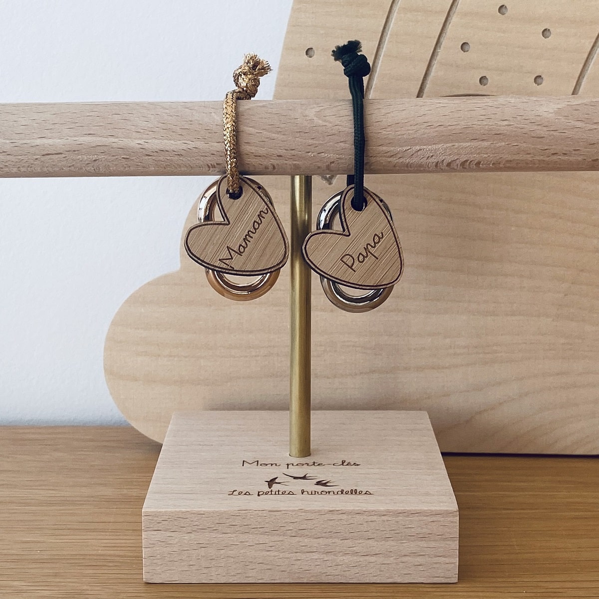 Porte-clés-coeur-maman-papa-Les-petites-hirondelle