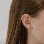 Boucles d'oreilles pailletées oiseau argenté - Les Petites Hirondelles
