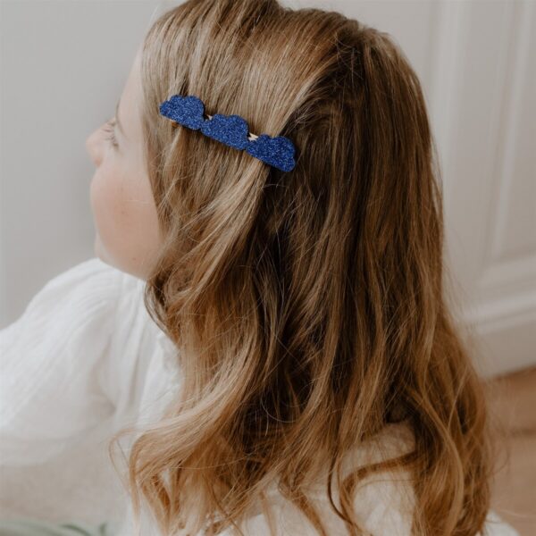 Barrette clip nuages bleu - Les Petites Hirondelles