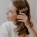 Barrette clip sapins doré - Les Petites Hirondelles