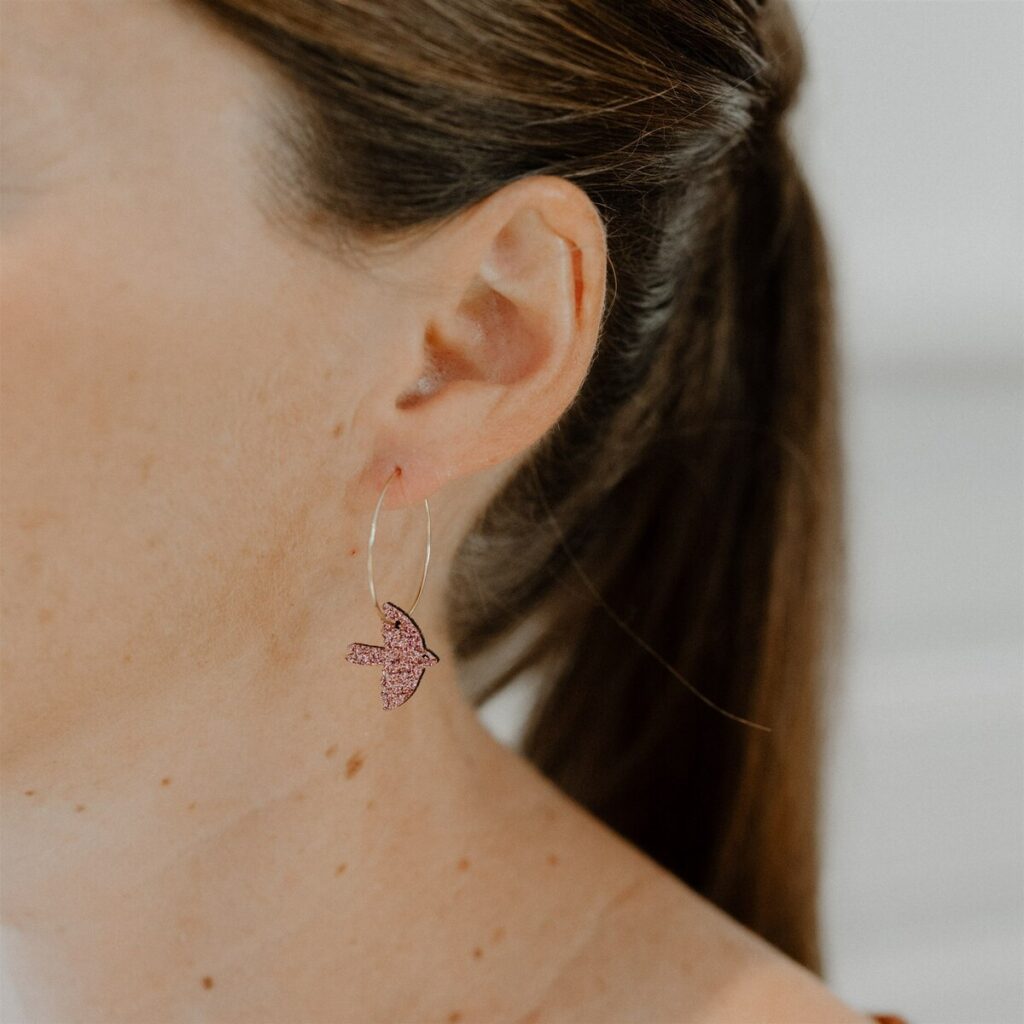 Boucles d'oreilles Colombe | (TVA non applicable – art. 293 B du CGI