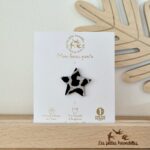 Pin's pailleté Etoile Léopard argenté - Les Petites Hirondelles