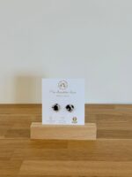 Boucles d'oreilles clip léopard argenté en frome de coquillages