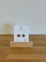 Boucles d'oreilles clip rose en frome de coquillages