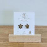 Boucles d'oreilles clip doré en frome d'étoiles