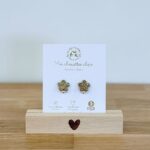Boucles d'oreilles clip doré en frome de fleurs