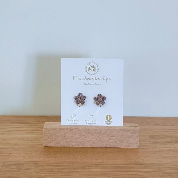 Boucles d'oreilles clip multi en forme de fleurs