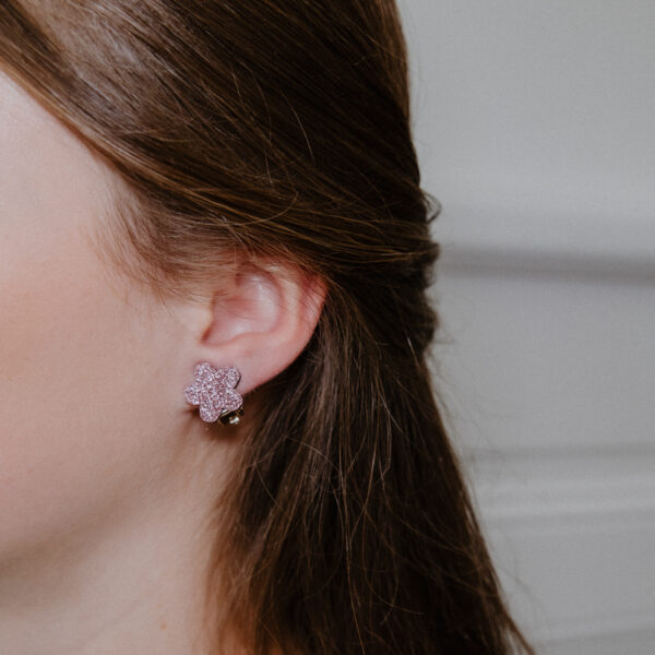 boucles clips fleur multi